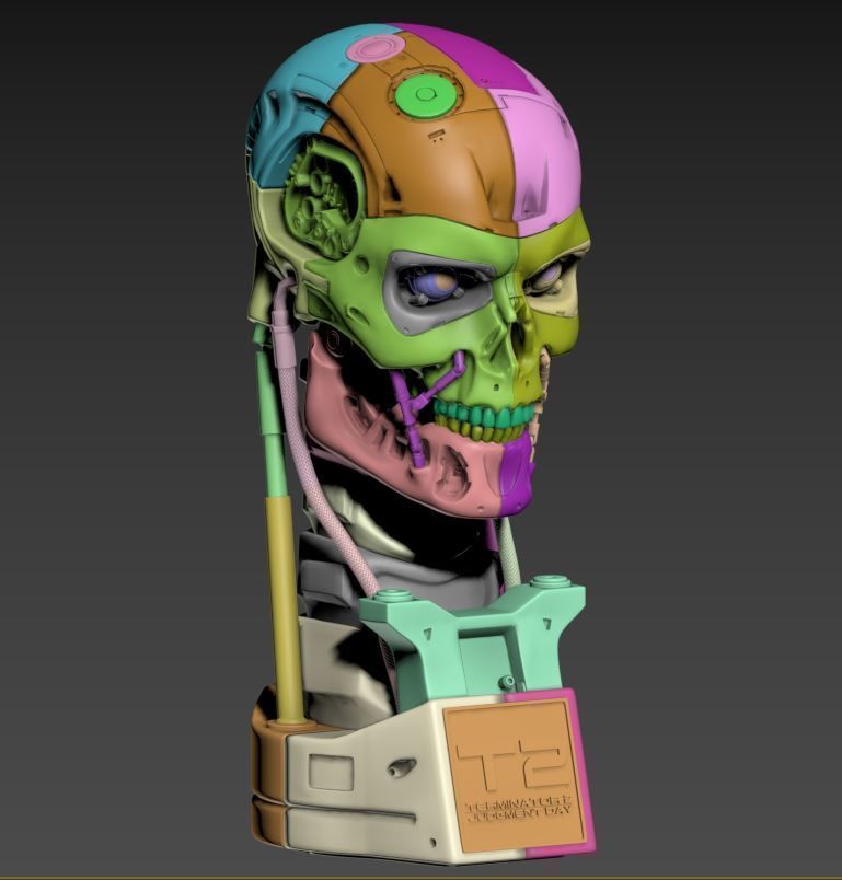 T-800 Skull Terminator 2 Judgment Day V3 Replica 3D print model_18