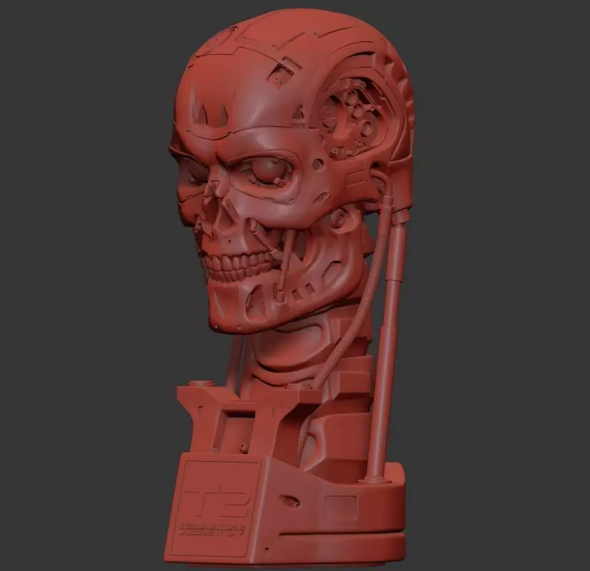 T-800 Skull Terminator 2 Judgment Day V3 Replica 3D print model_0