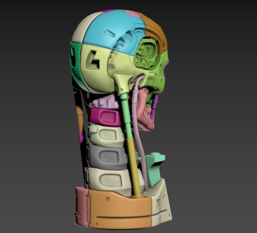 T-800 Skull Terminator 2 Judgment Day V3 Replica 3D print model_20