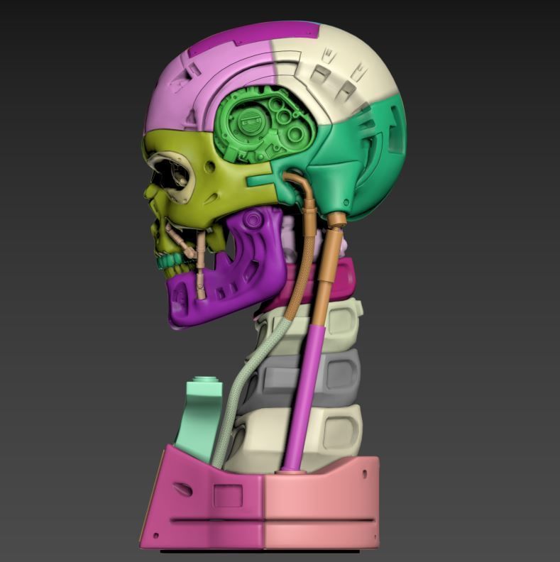 T-800 Skull Terminator 2 Judgment Day V3 Replica 3D print model_13