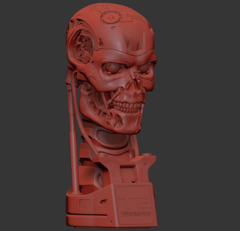 T-800 Skull Terminator 2 Judgment Day V3 Replica 3D print model_6