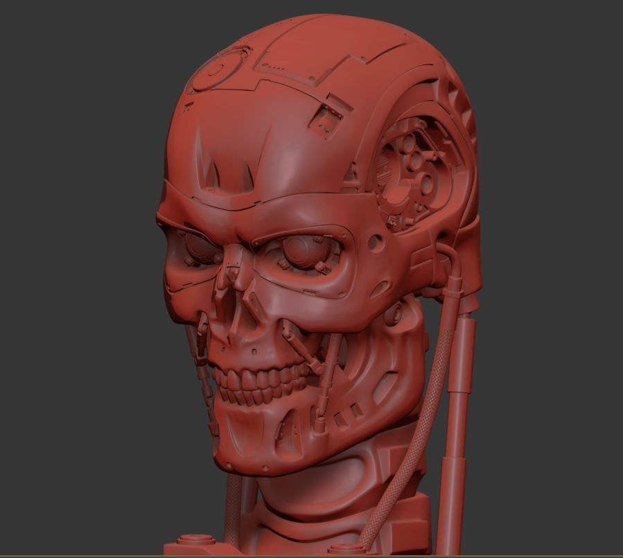 T-800 Skull Terminator 2 Judgment Day V3 Replica 3D print model_1