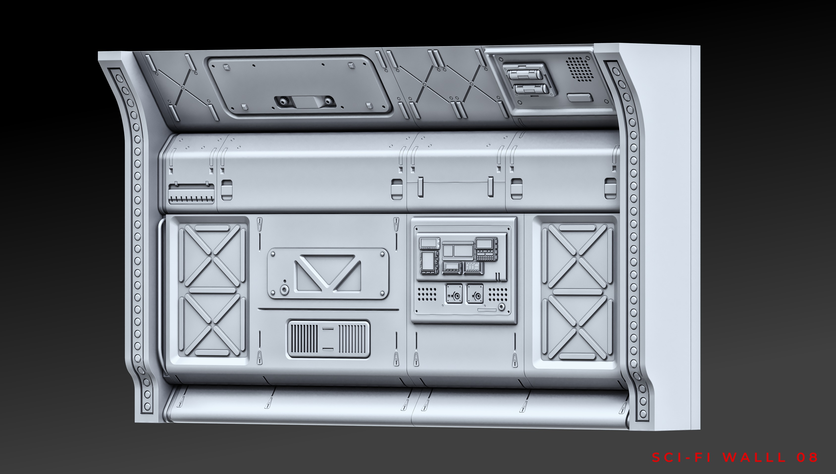 SCI-FI WALL PANELS VOL 04 3D model_15