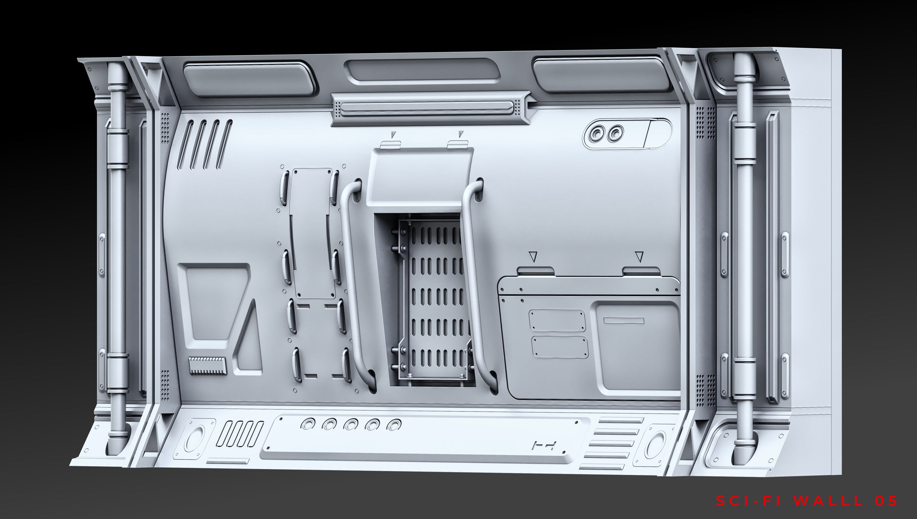 SCI-FI WALL PANELS VOL 04 3D model_9