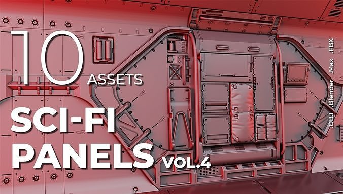 SCI-FI WALL PANELS VOL 04 3D model