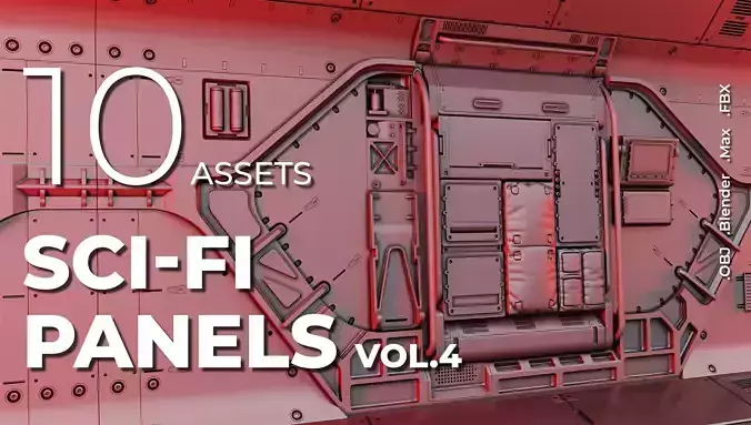 SCI-FI WALL PANELS VOL 04 3D model SCI-FI WALL PANELS VOL 04 3D model