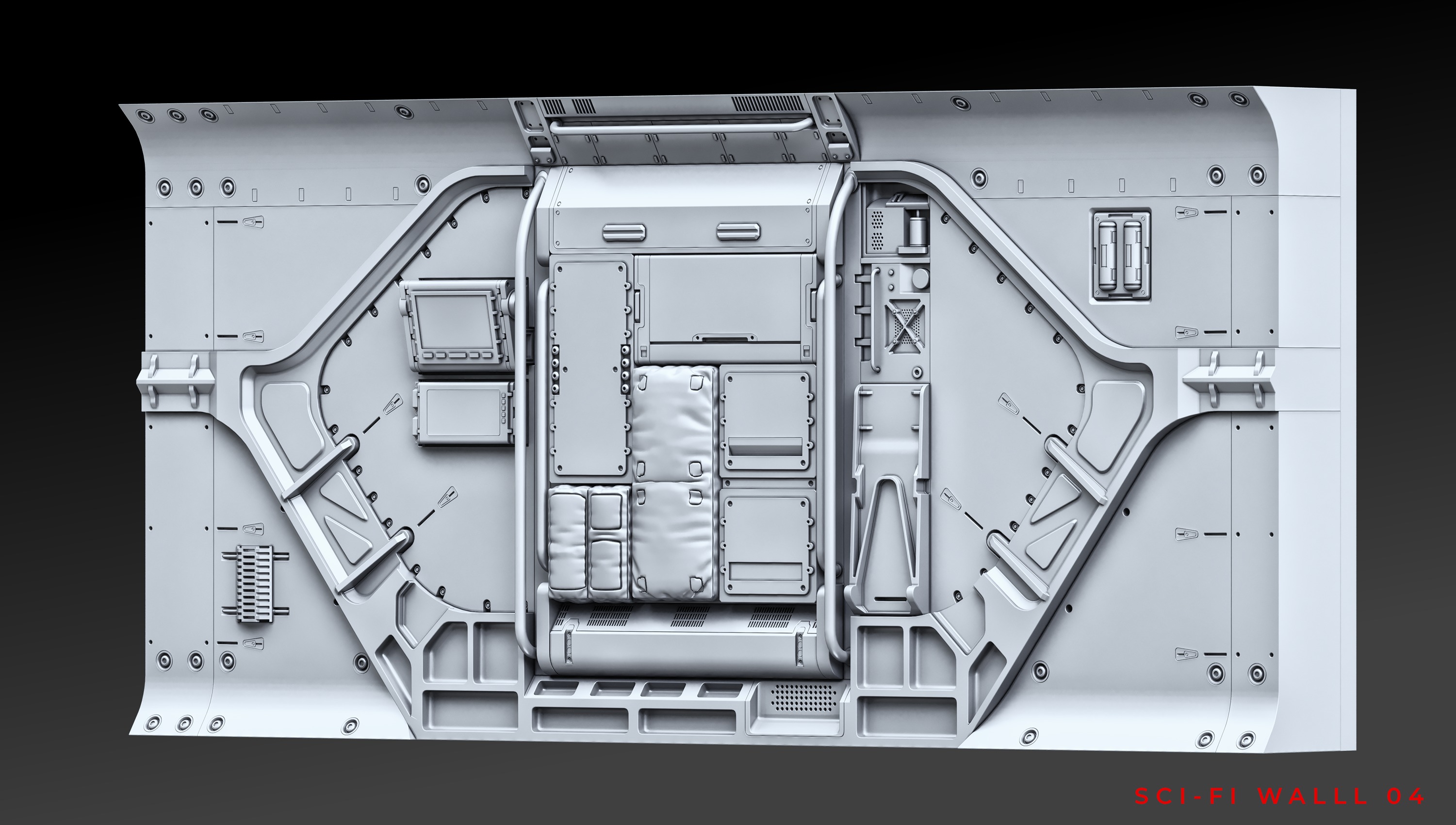 SCI-FI WALL PANELS VOL 04 3D model_7