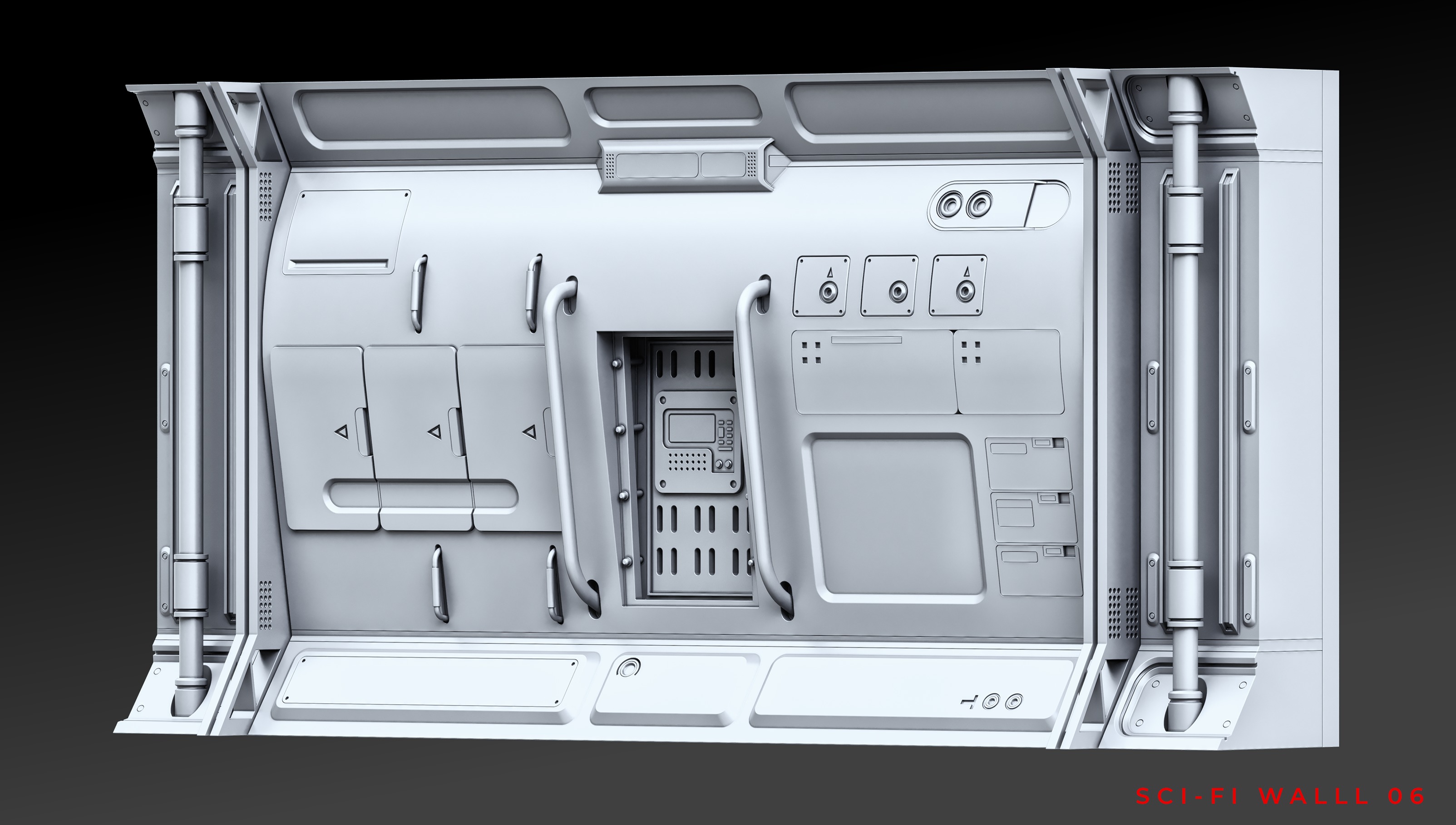 SCI-FI WALL PANELS VOL 04 3D model_11