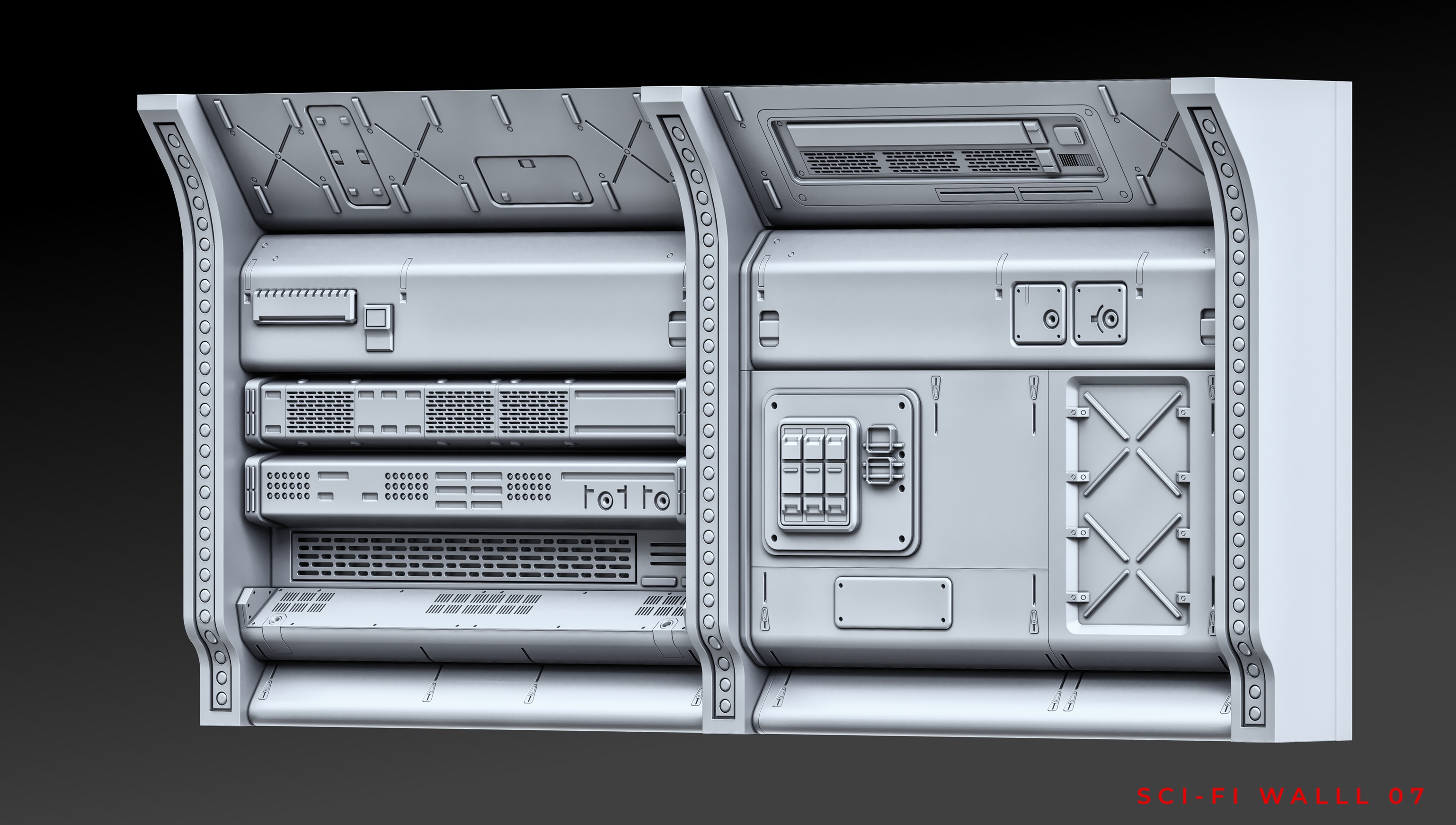 SCI-FI WALL PANELS VOL 04 3D model_13