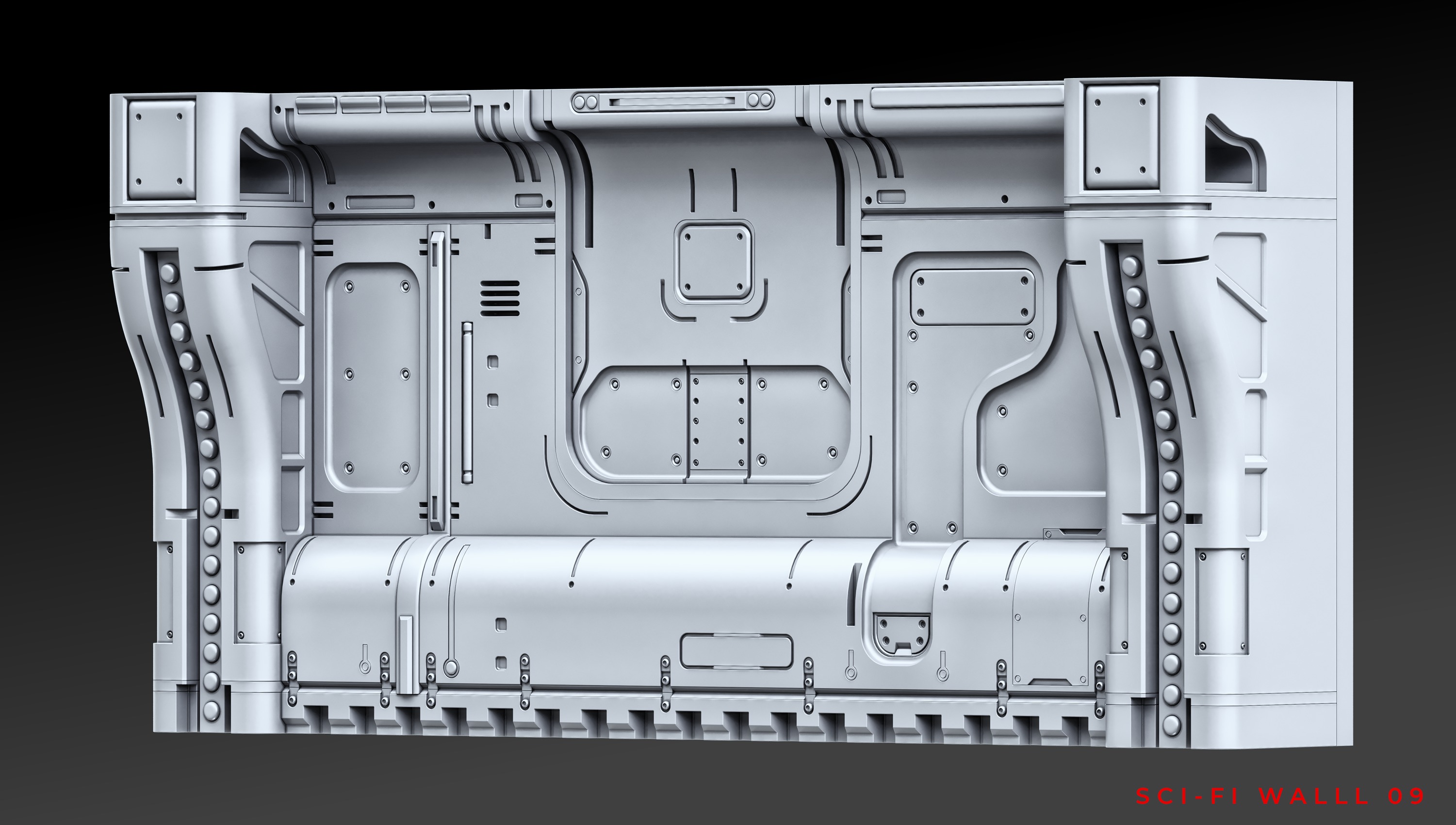 SCI-FI WALL PANELS VOL 04 3D model_17