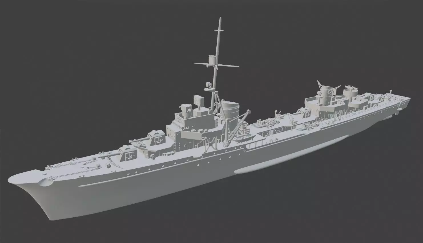 German destroyer 3D print model