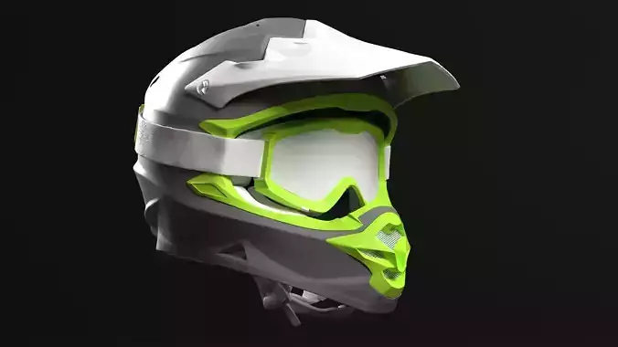Motocross Fox Helmet 3D print model