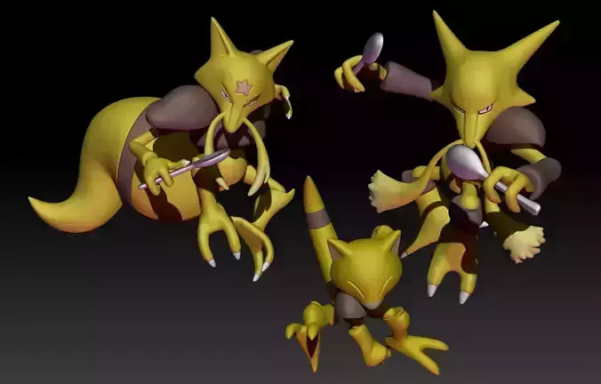 Pokemon Abra Kadabra Alakazam