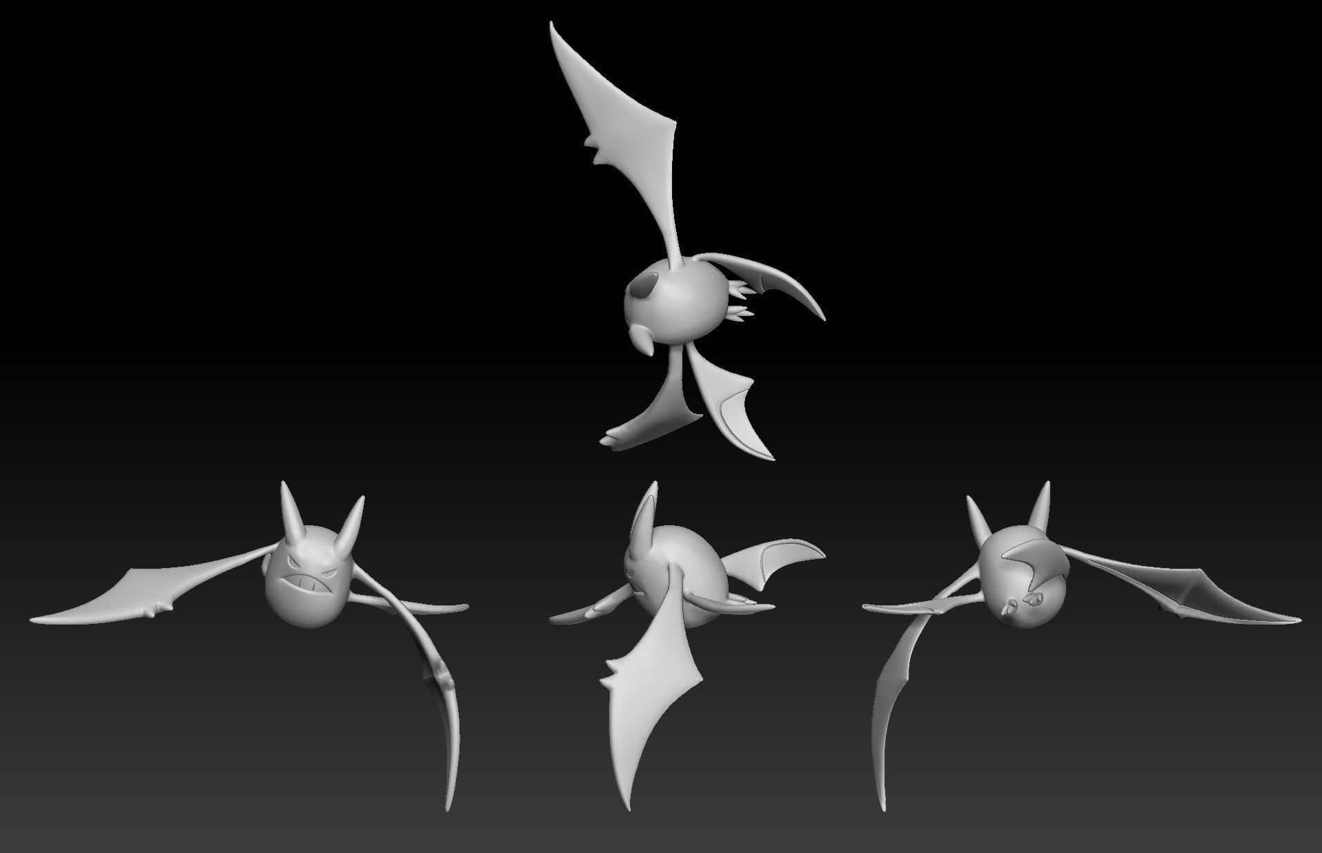 Pokemon Zubat Golbat Crobat 3D print model_3