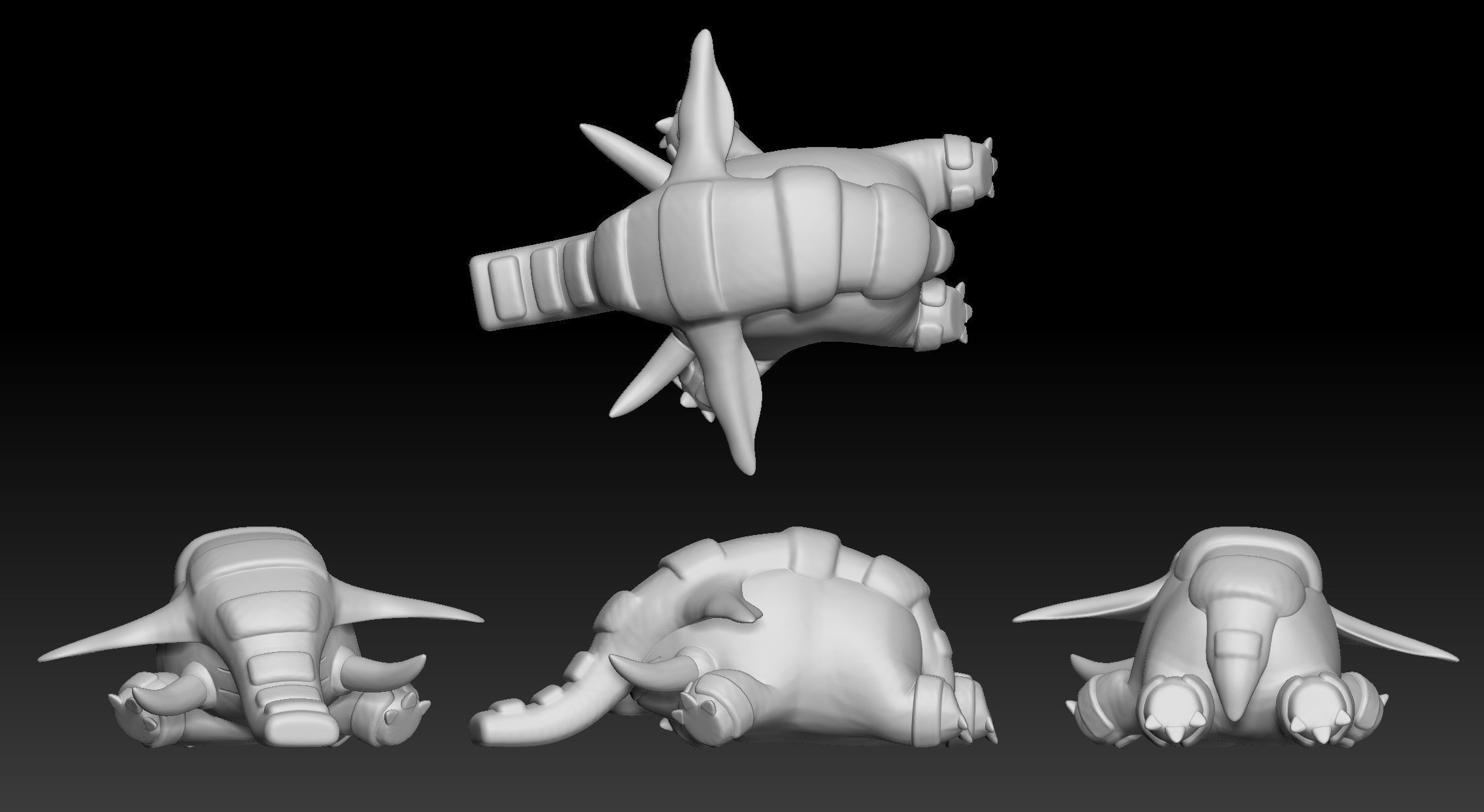 Pokemon Phanpy Donphan 3D print model_2