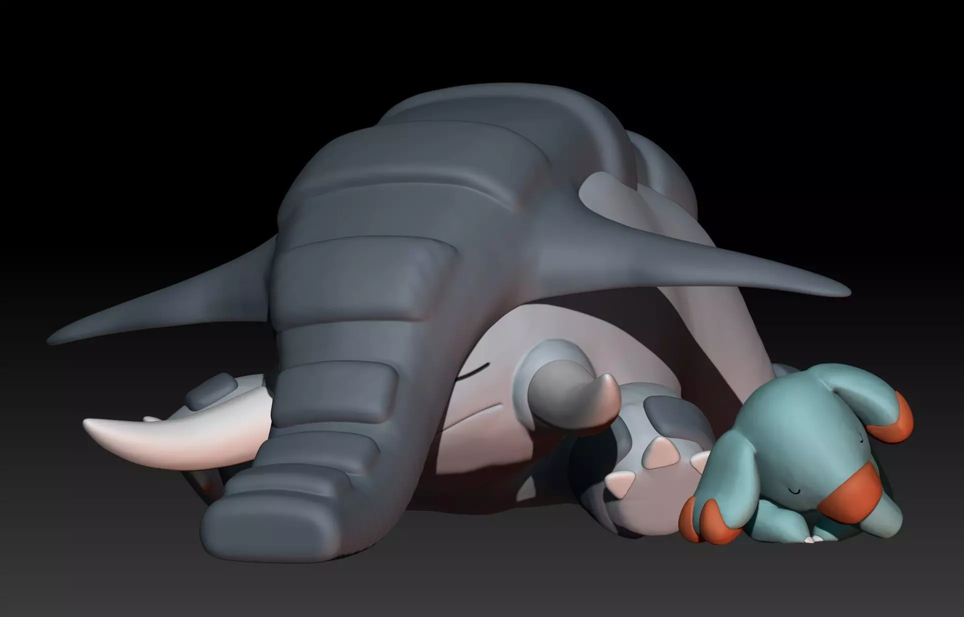 Pokemon Phanpy Donphan 3D print model_0