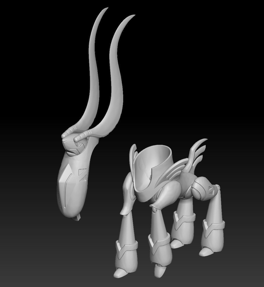 Pokemon Paradox Future Cobalion Iron Crown 3D print model_2