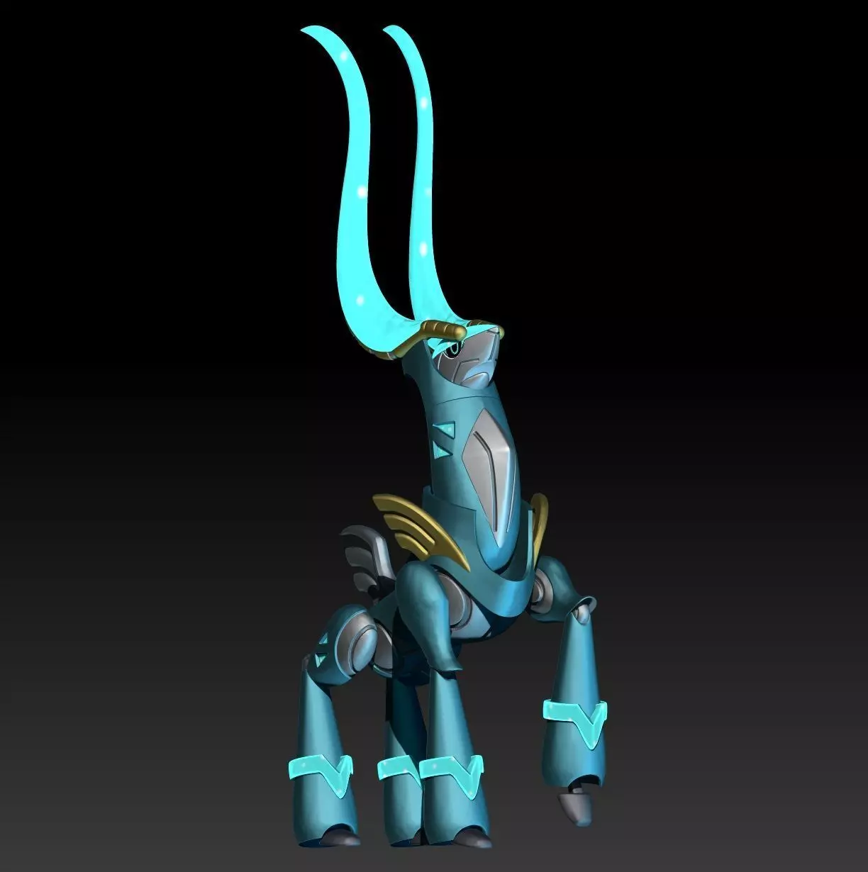 Pokemon Paradox Future Cobalion Iron Crown 3D print model_0
