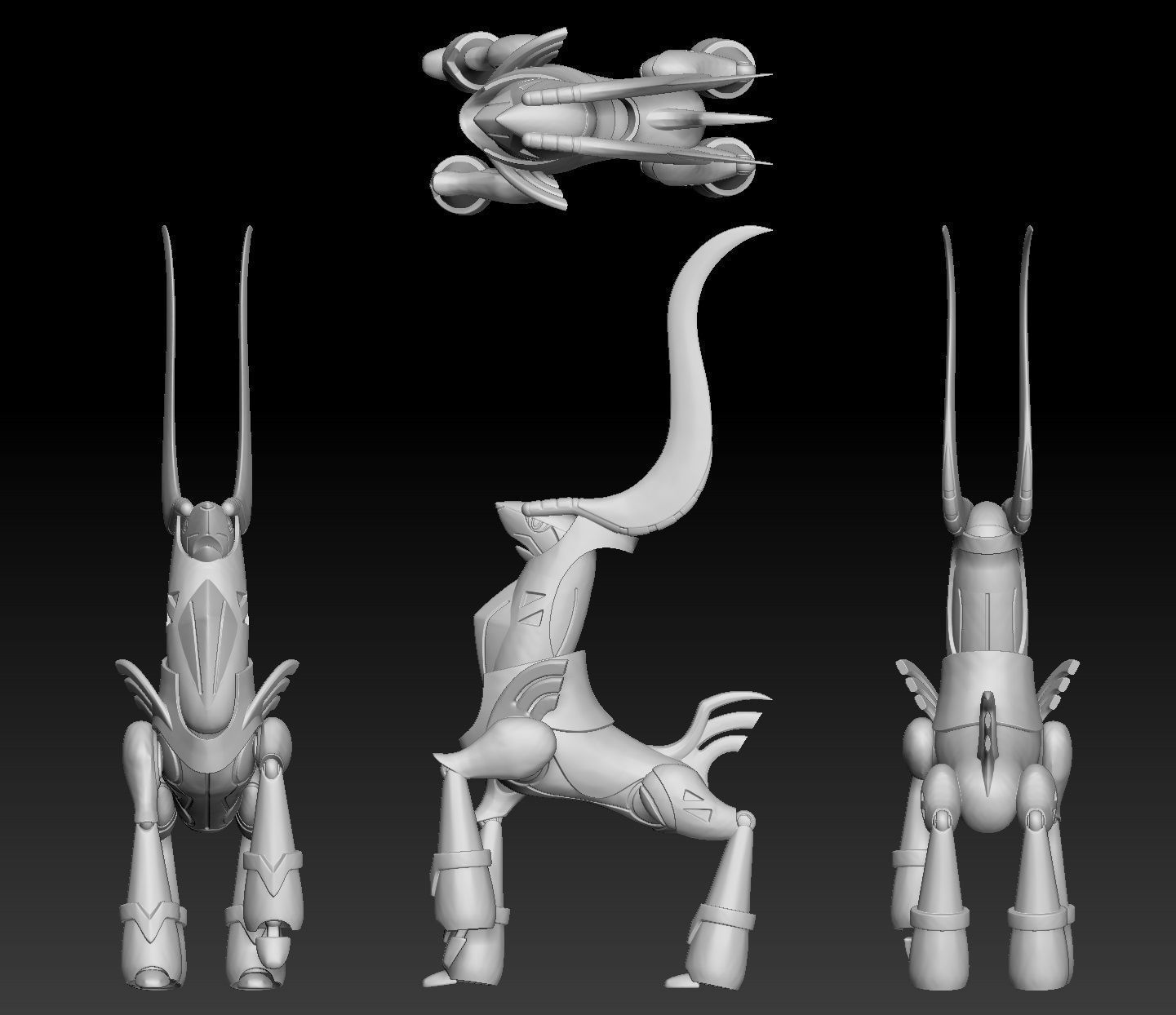 Pokemon Paradox Future Cobalion Iron Crown 3D print model_1