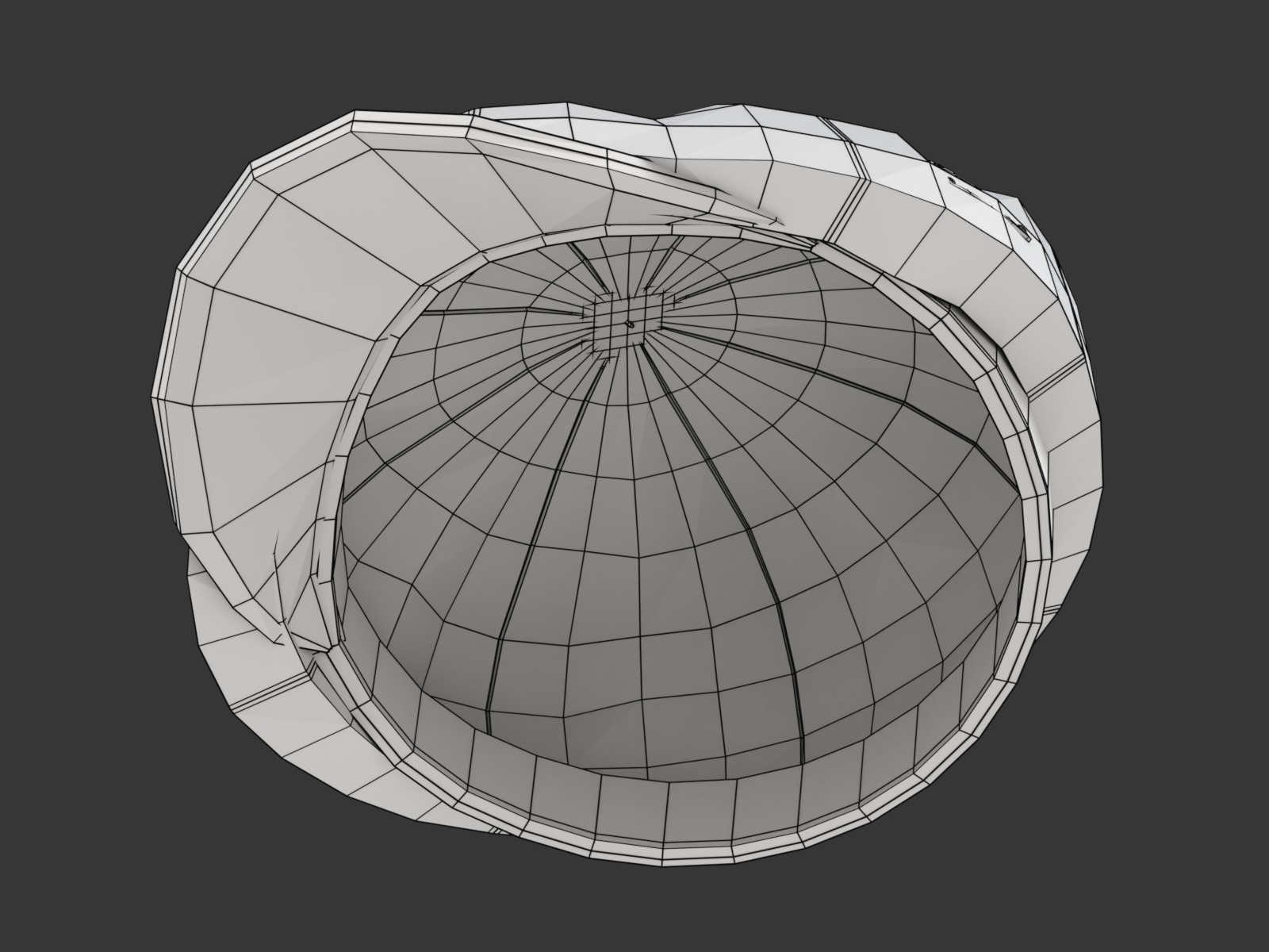 Newsboy Cap 3D model_25