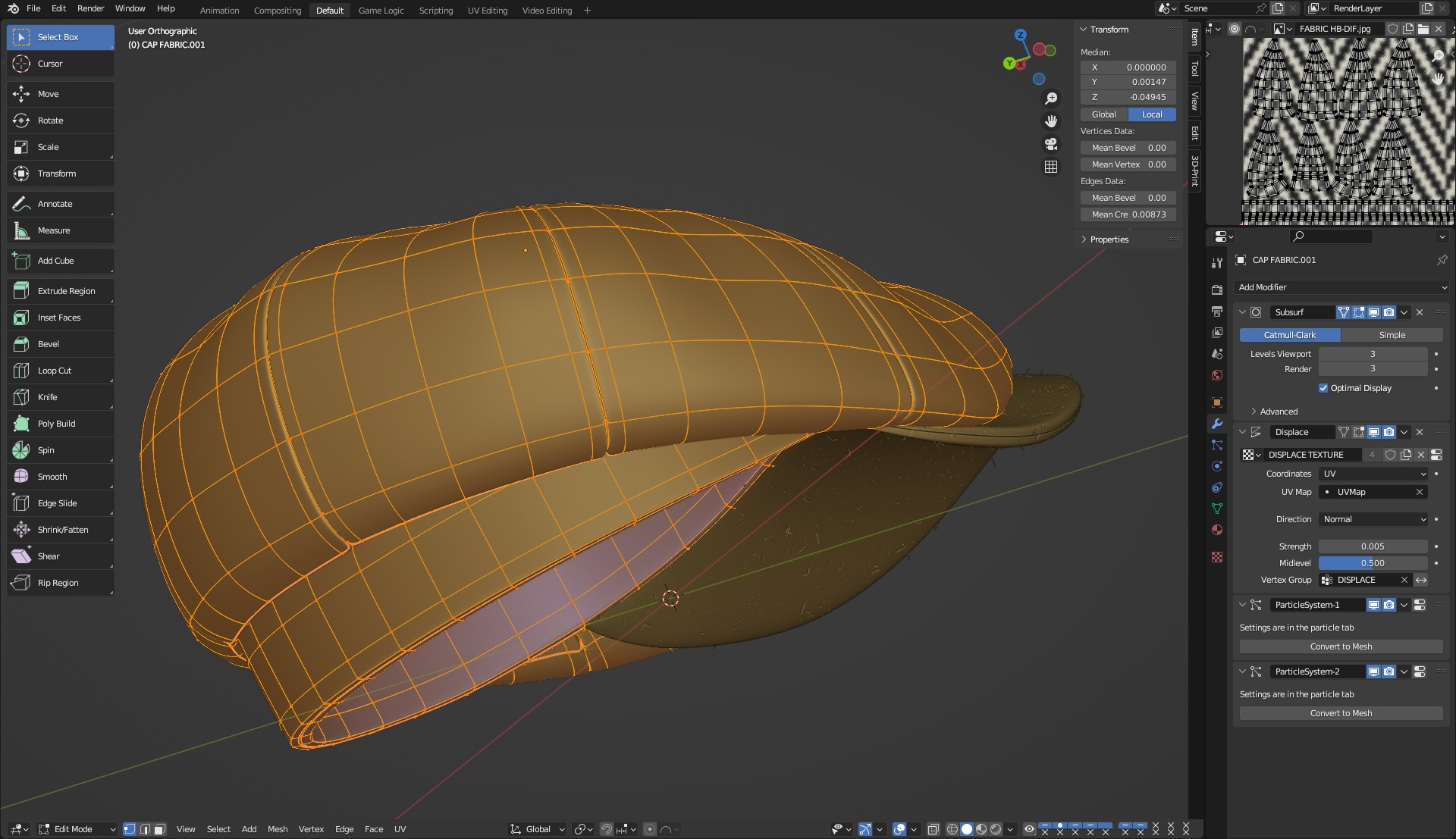 Newsboy Cap 3D model_20