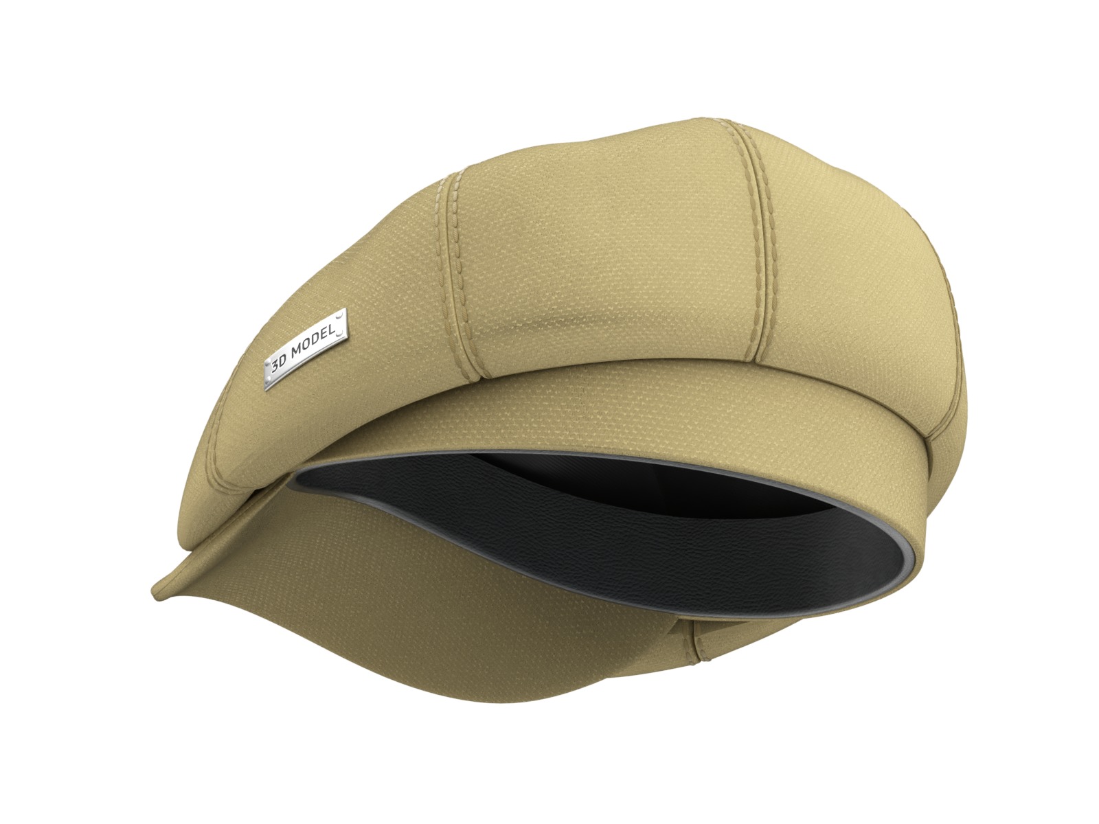 Newsboy Cap 3D model_6