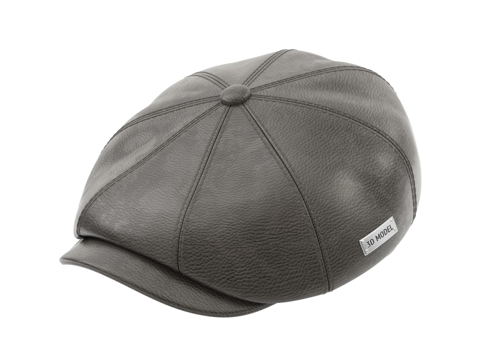 Newsboy Cap 3D model_3