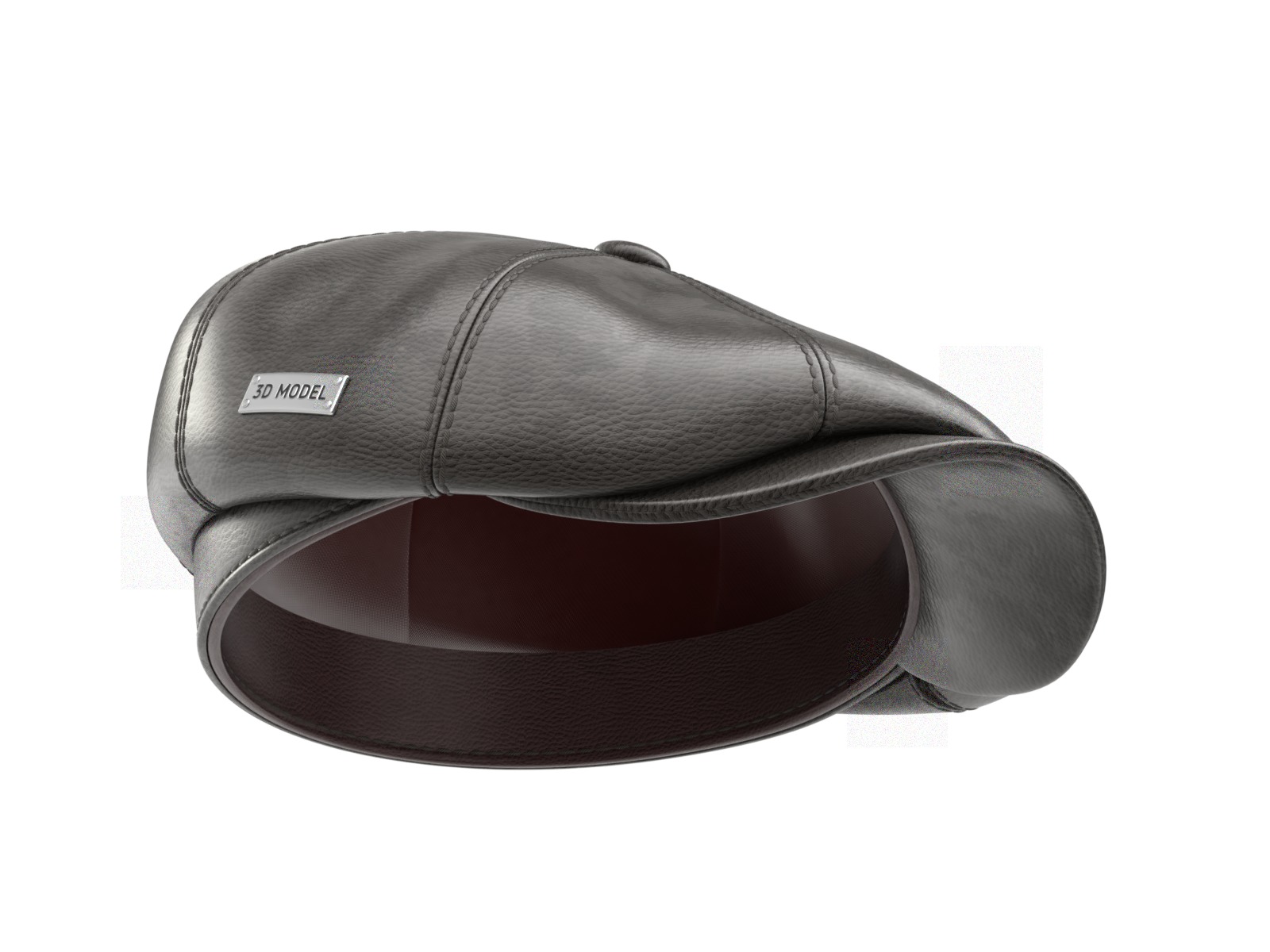 Newsboy Cap 3D model_7