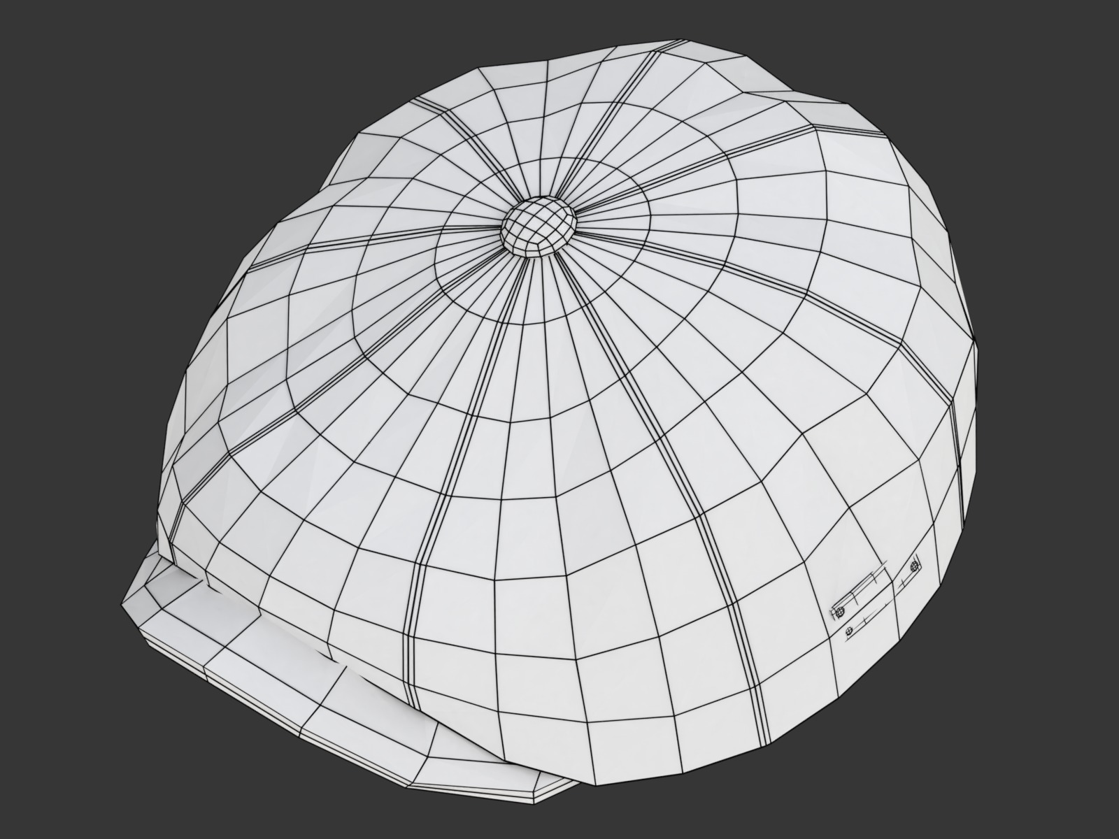 Newsboy Cap 3D model_24