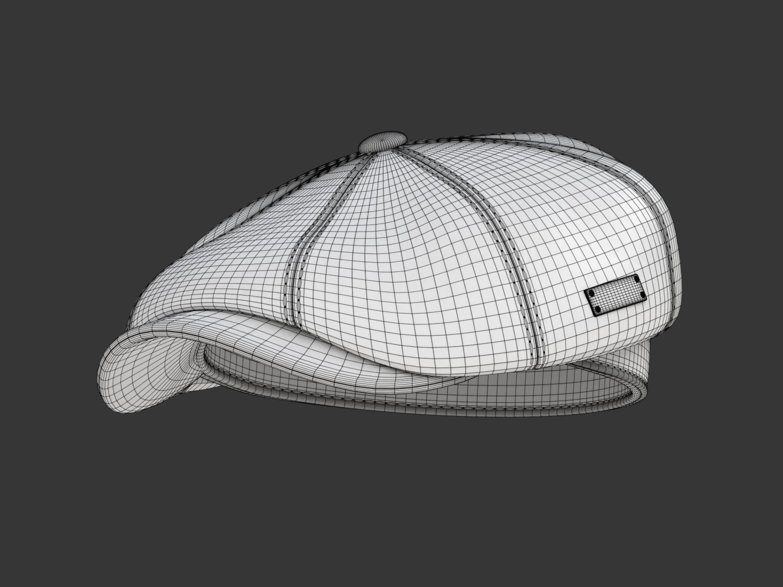 Newsboy Cap 3D model_28