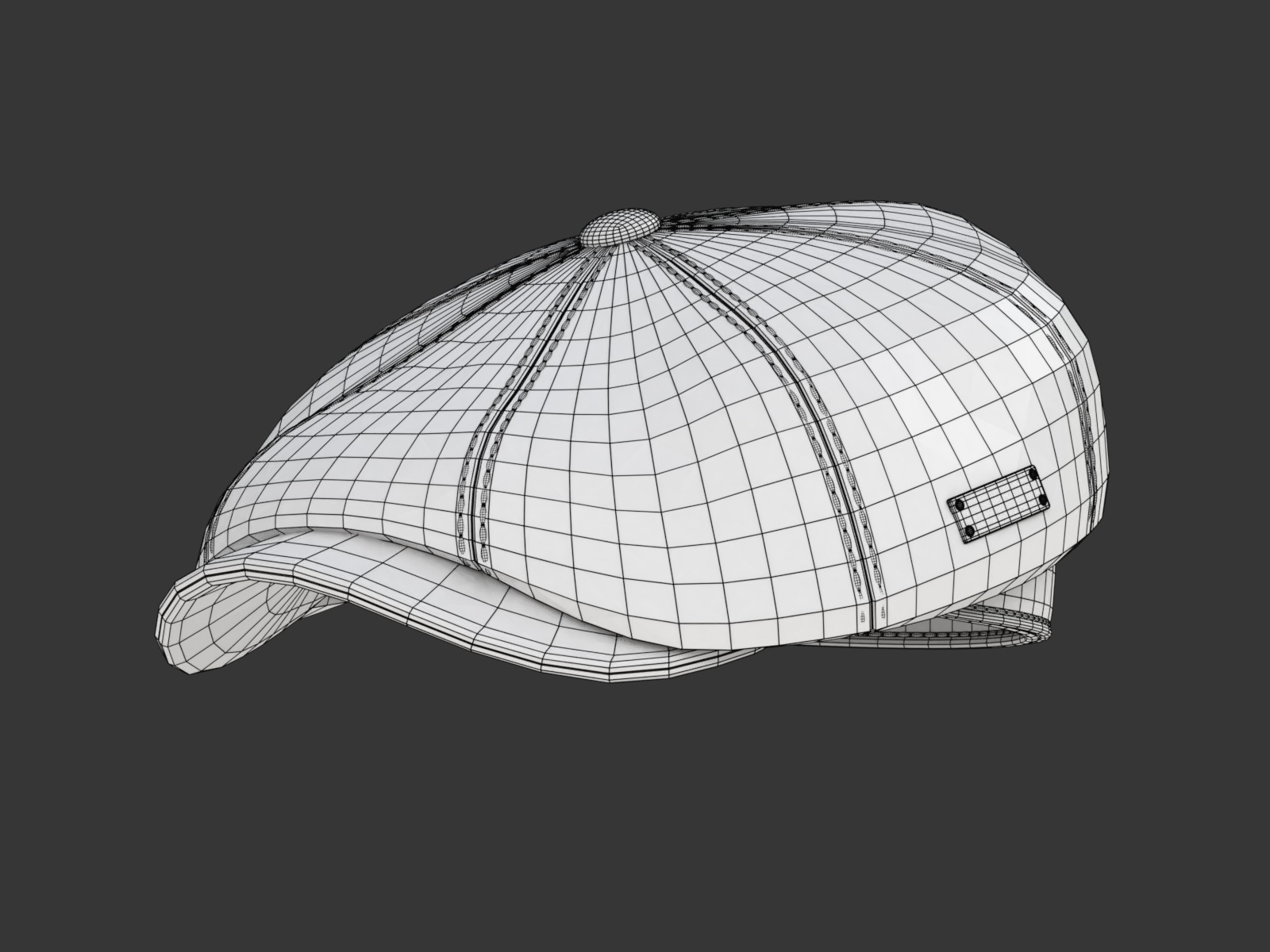Newsboy Cap 3D model_26