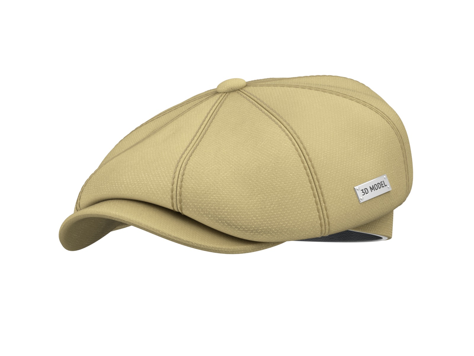 Newsboy Cap 3D model_2
