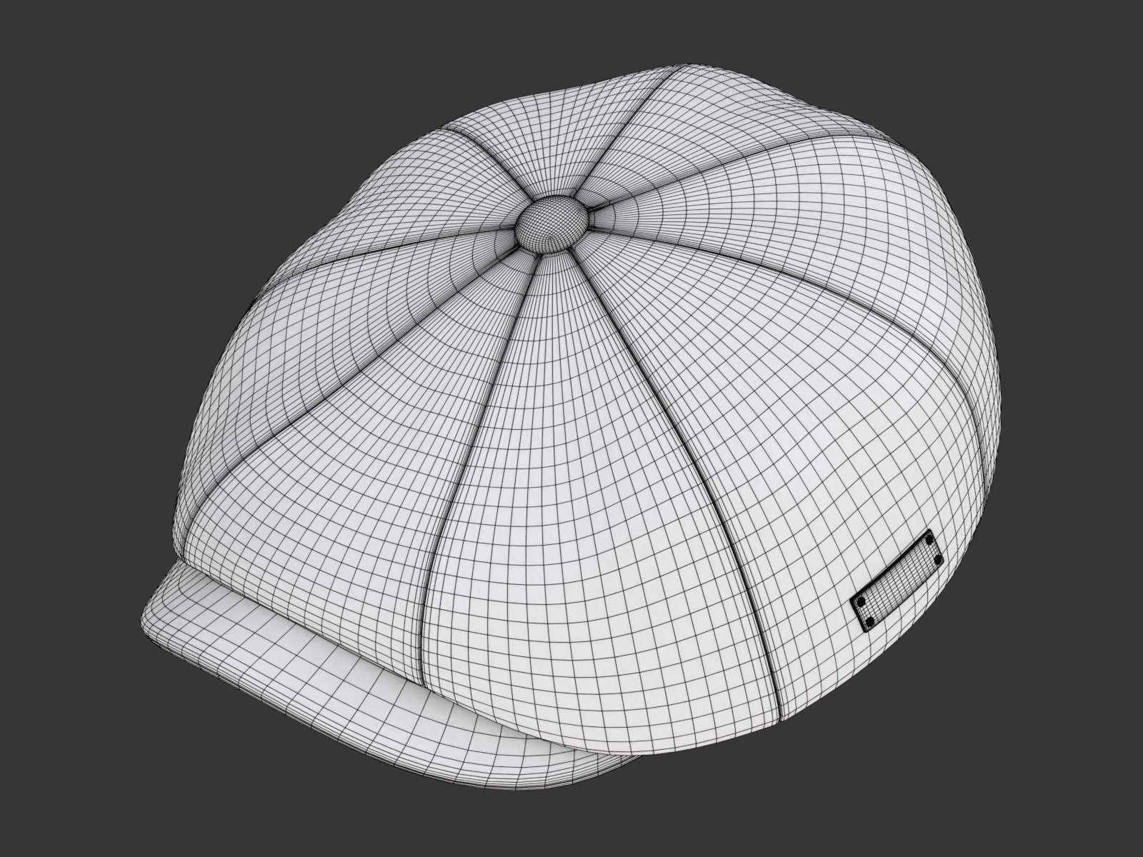 Newsboy Cap 3D model_29