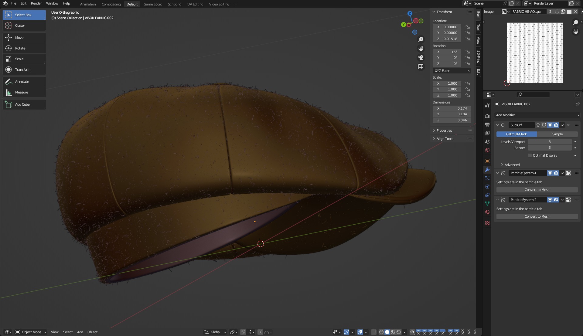 Newsboy Cap 3D model_18