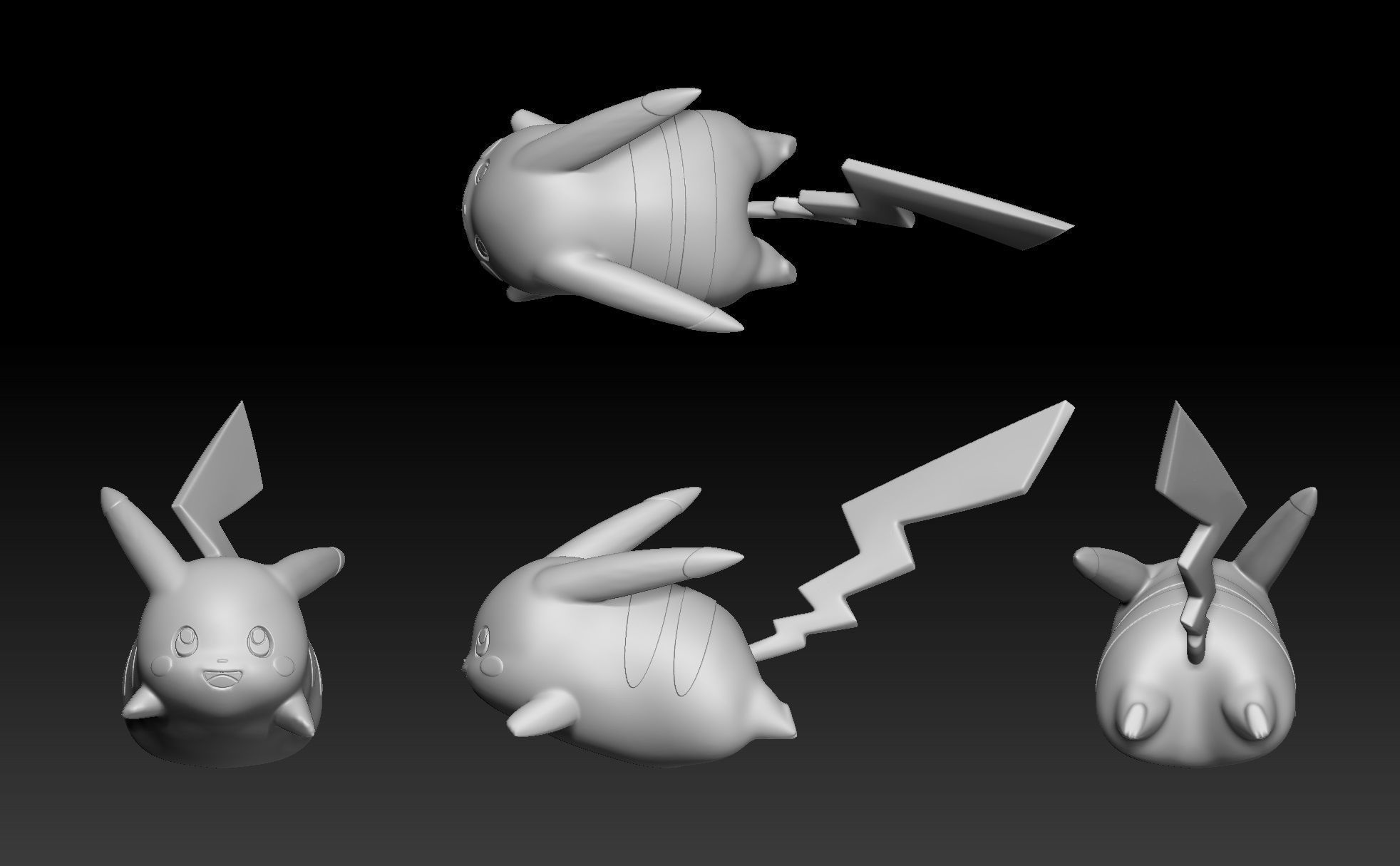 Pokemon Pikachu Adventures Pika 3D print model_1