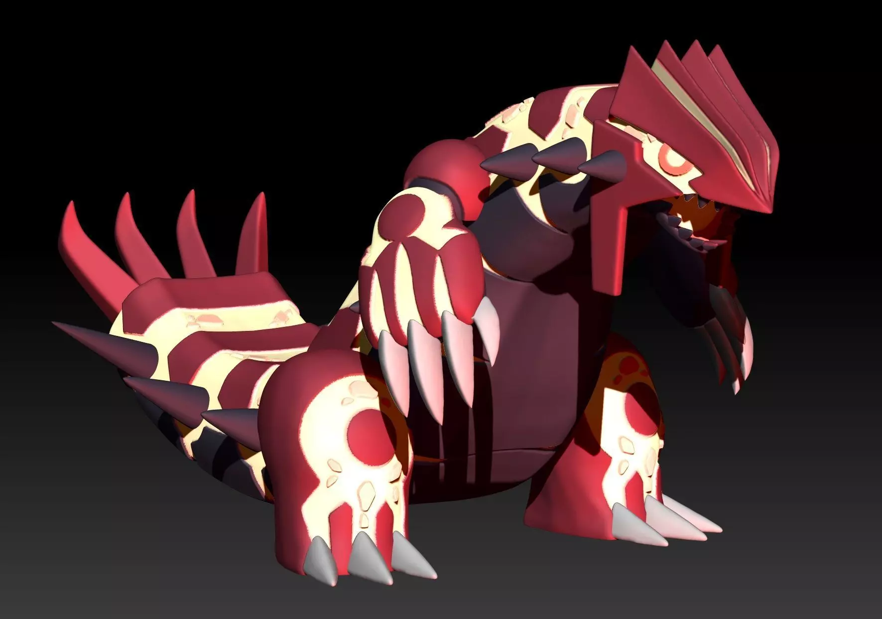 Pokemon Primal Groudon 3D print model_0