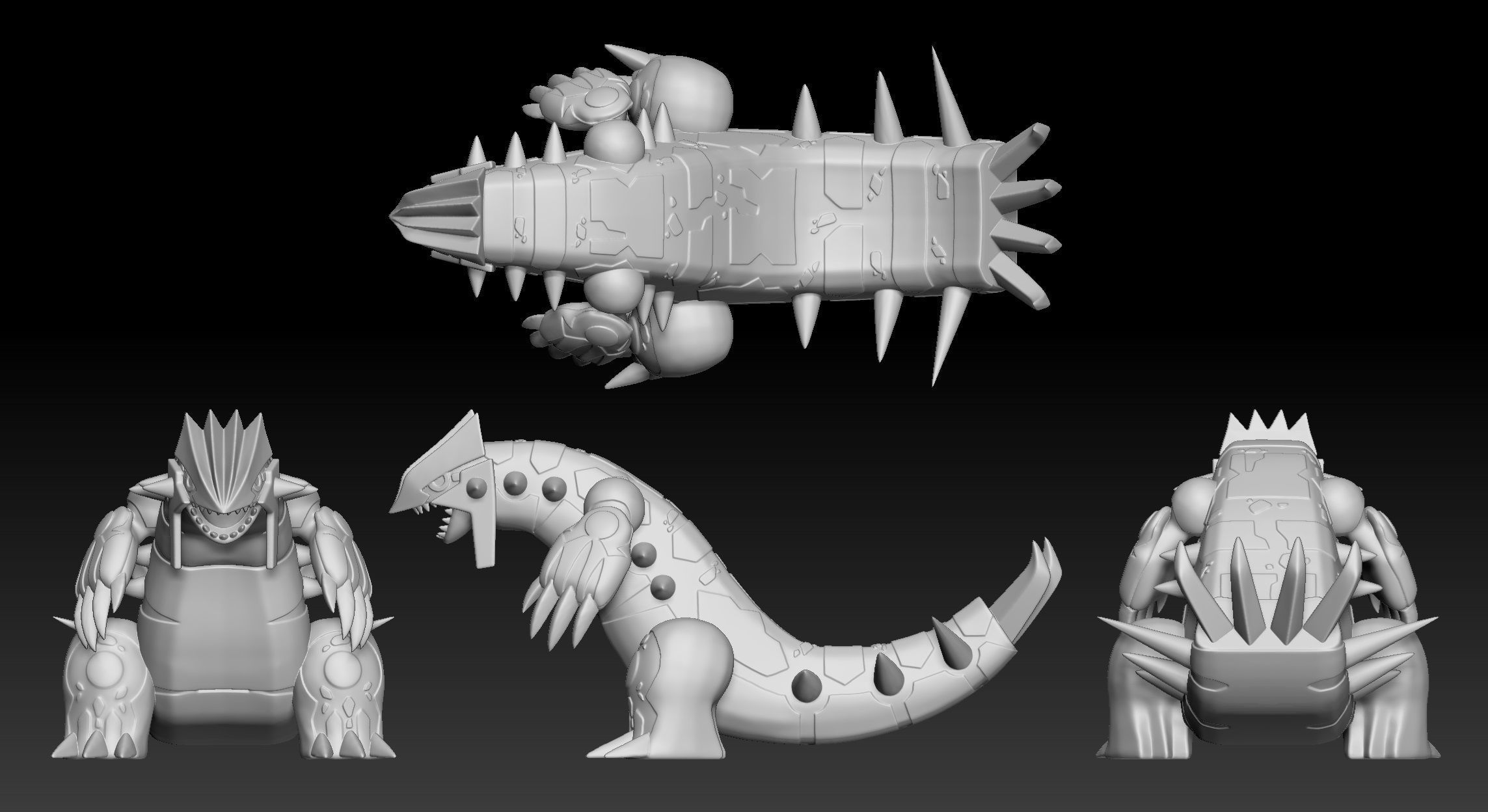 Pokemon Primal Groudon 3D print model_1