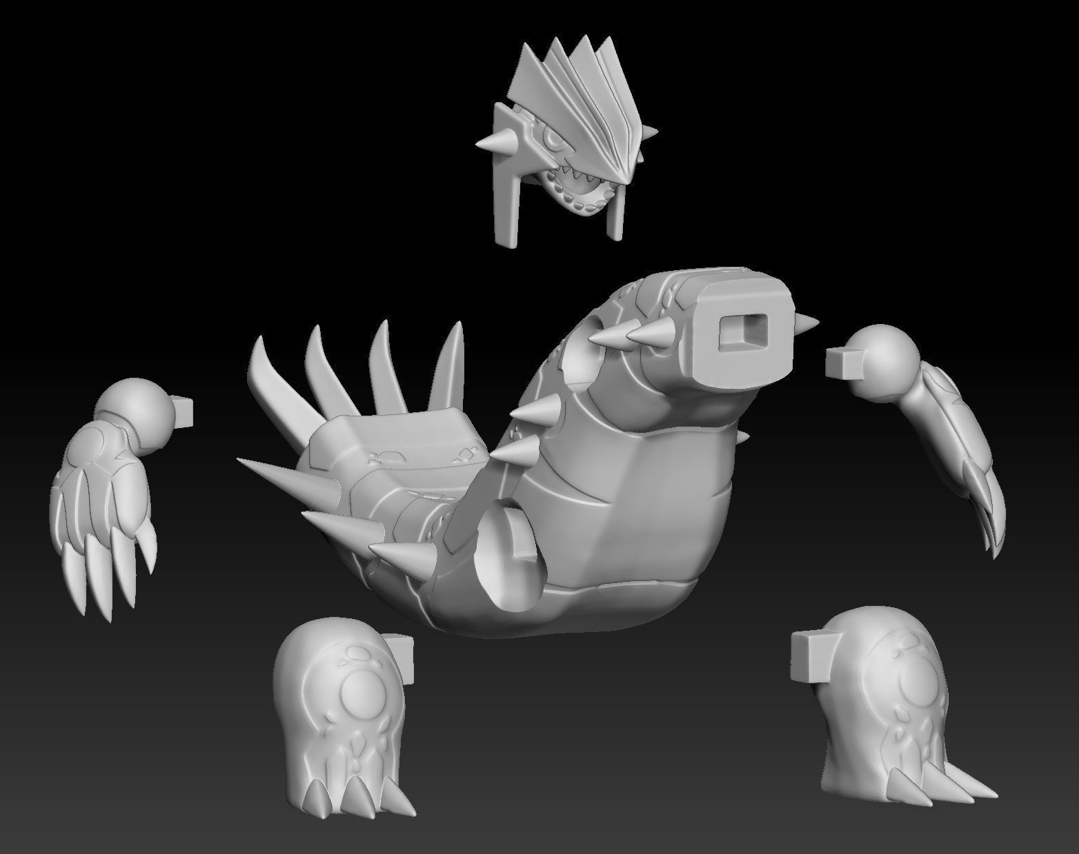 Pokemon Primal Groudon 3D print model_2