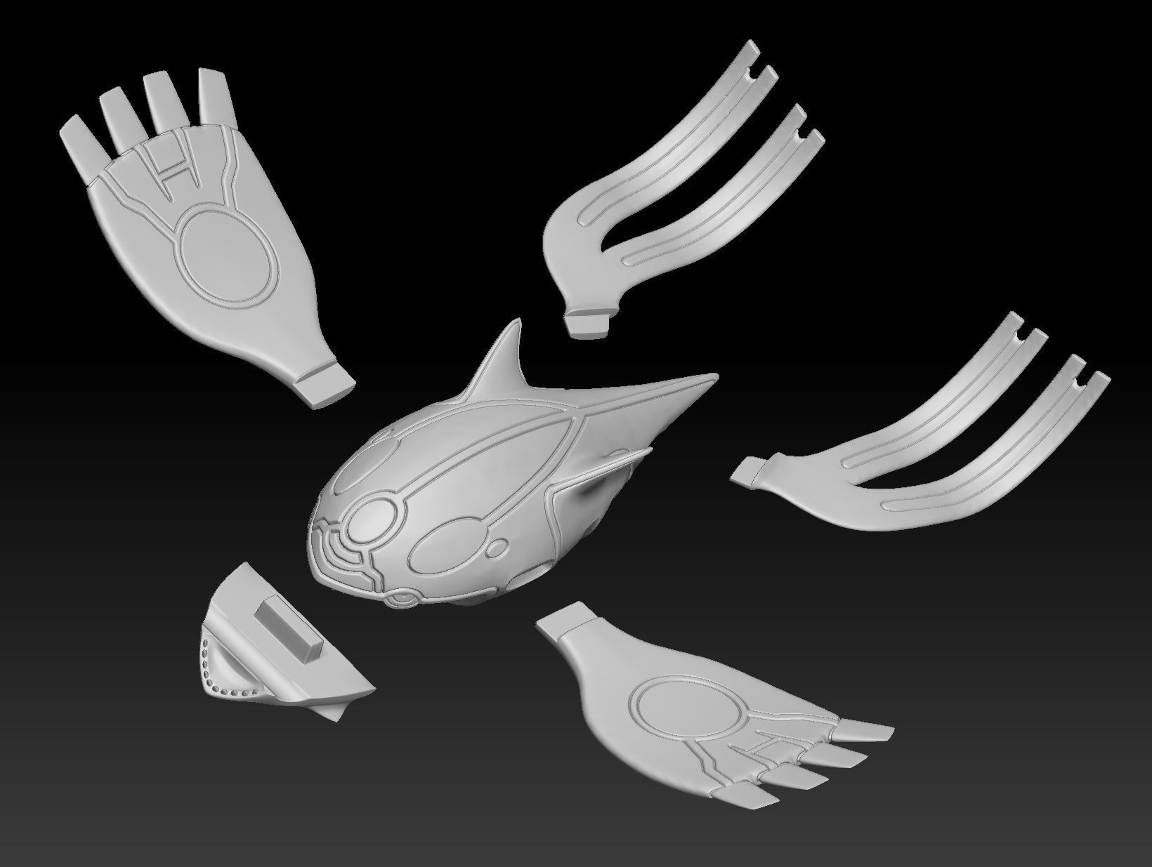 Pokemon Primal Kyogre 3D print model_2