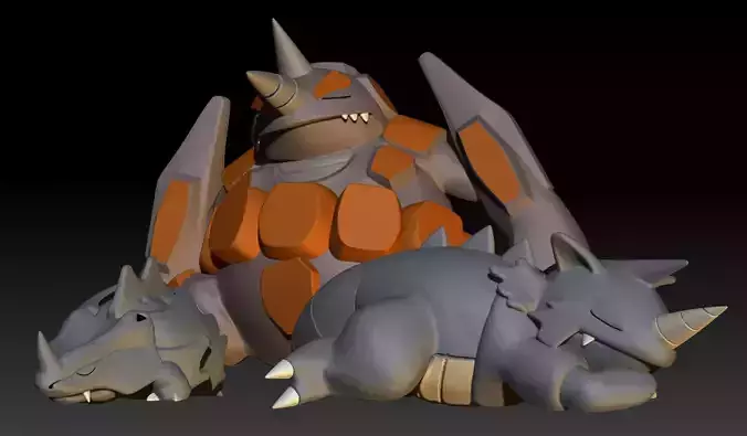 Pokemon Rhyhorn Rhydon Rhyperior