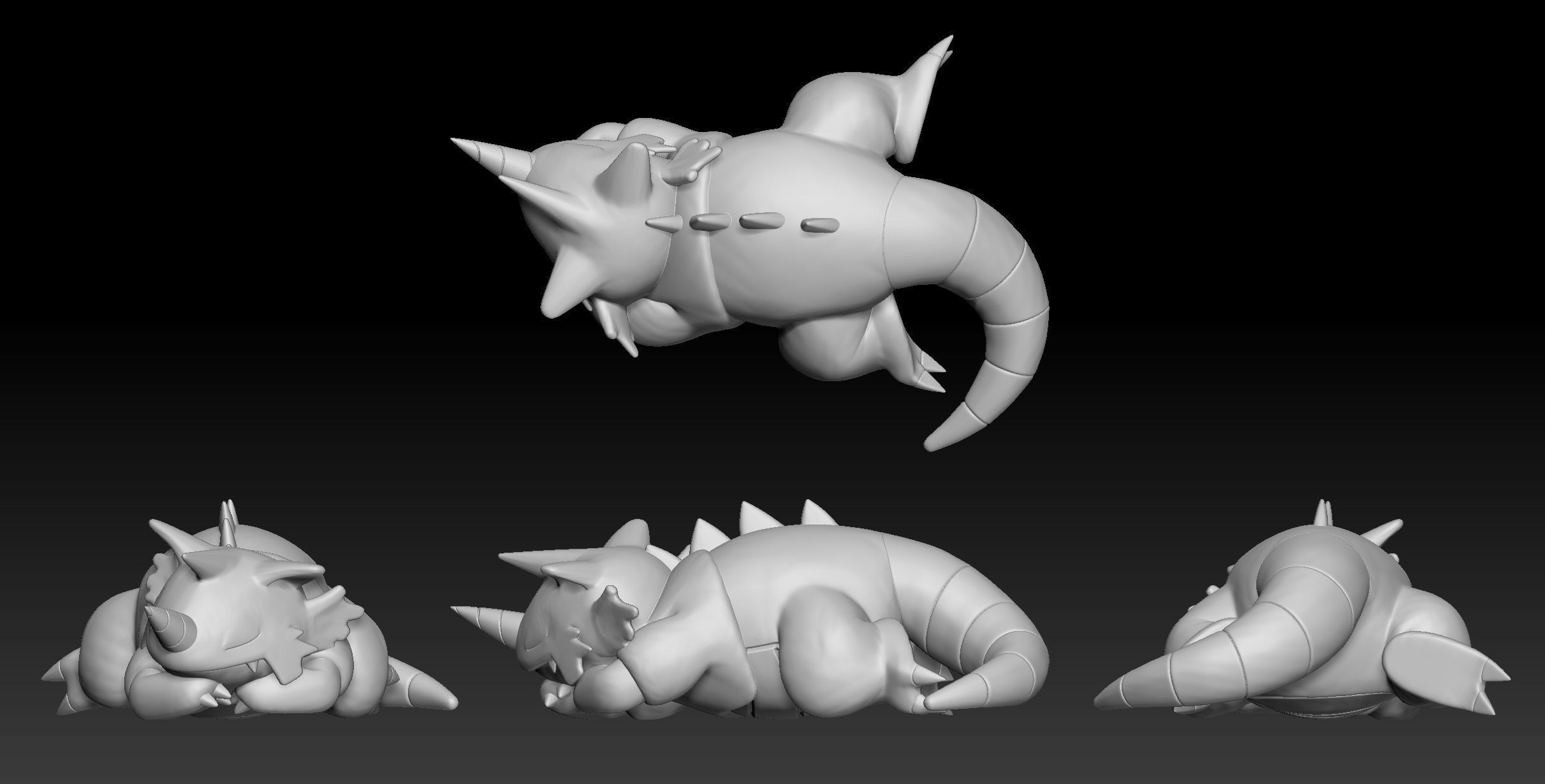Pokemon Rhyhorn Rhydon Rhyperior 3D print model_2