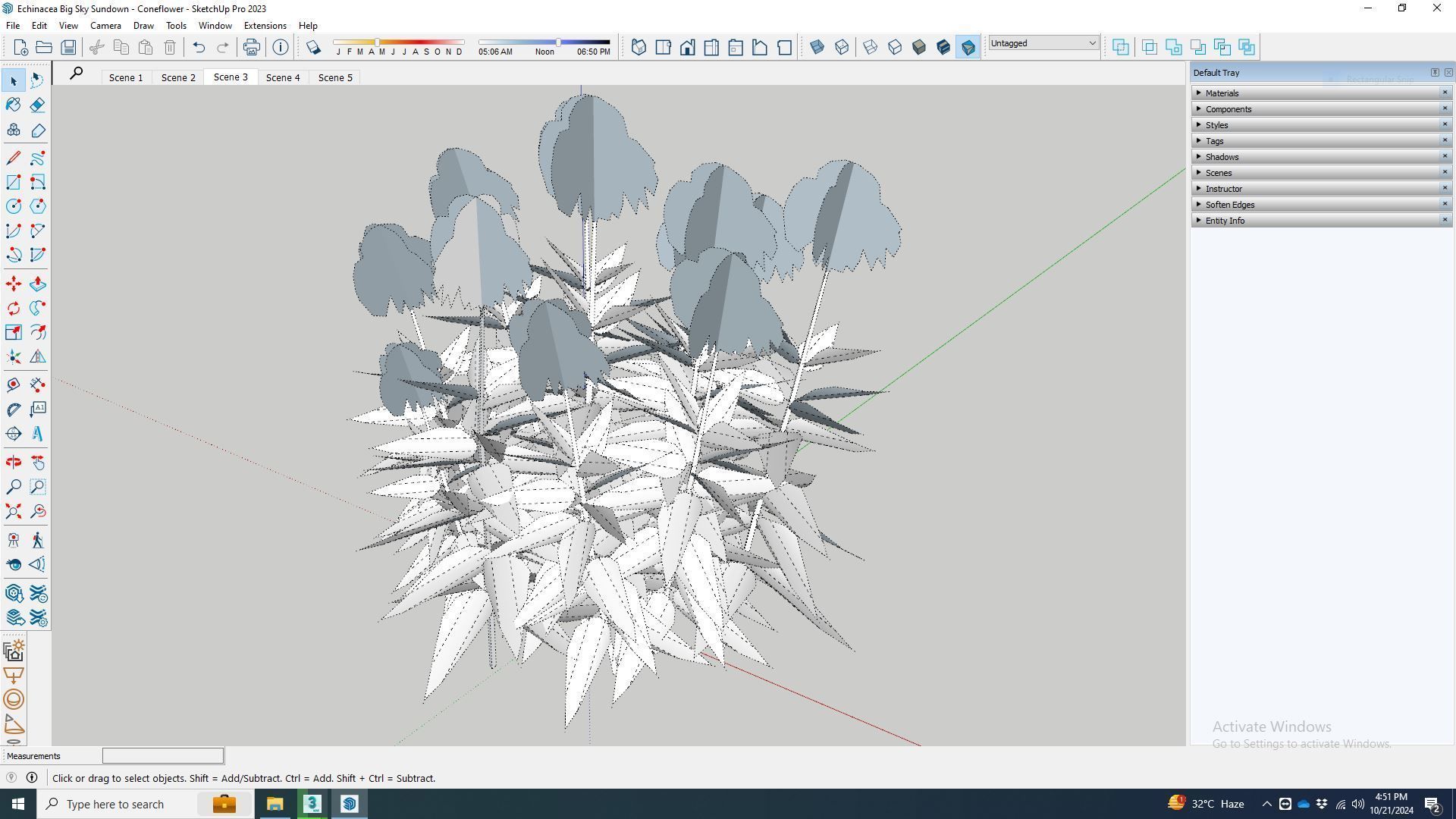 Plant  Echinacea Big Sky Sundown - Coneflower  Low-poly 3D model_8