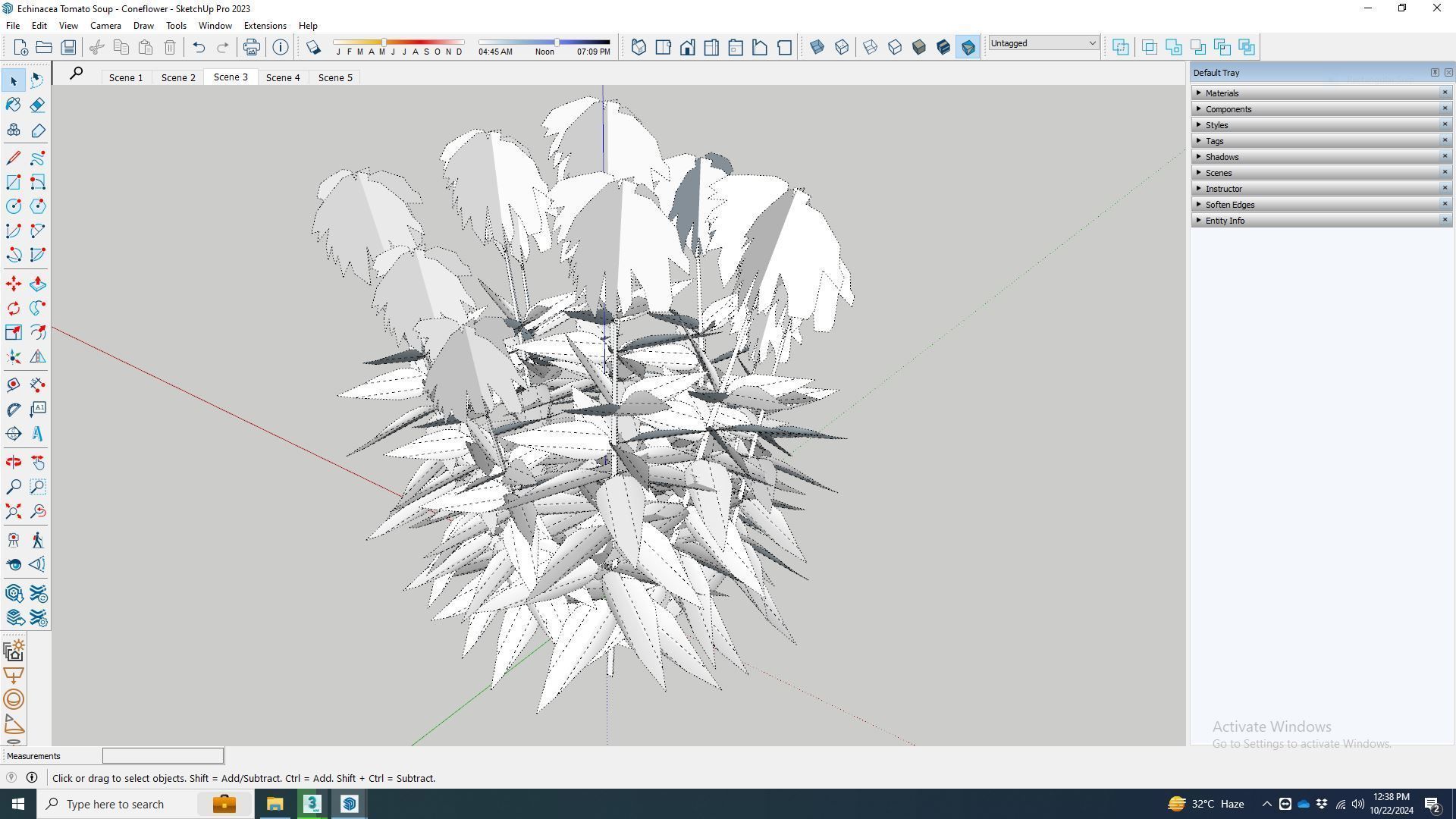 Plant  Echinacea Tomato Soup - Coneflower Low-poly 3D model_8