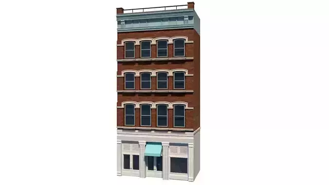 LowPoly FACADE Townhouse 2