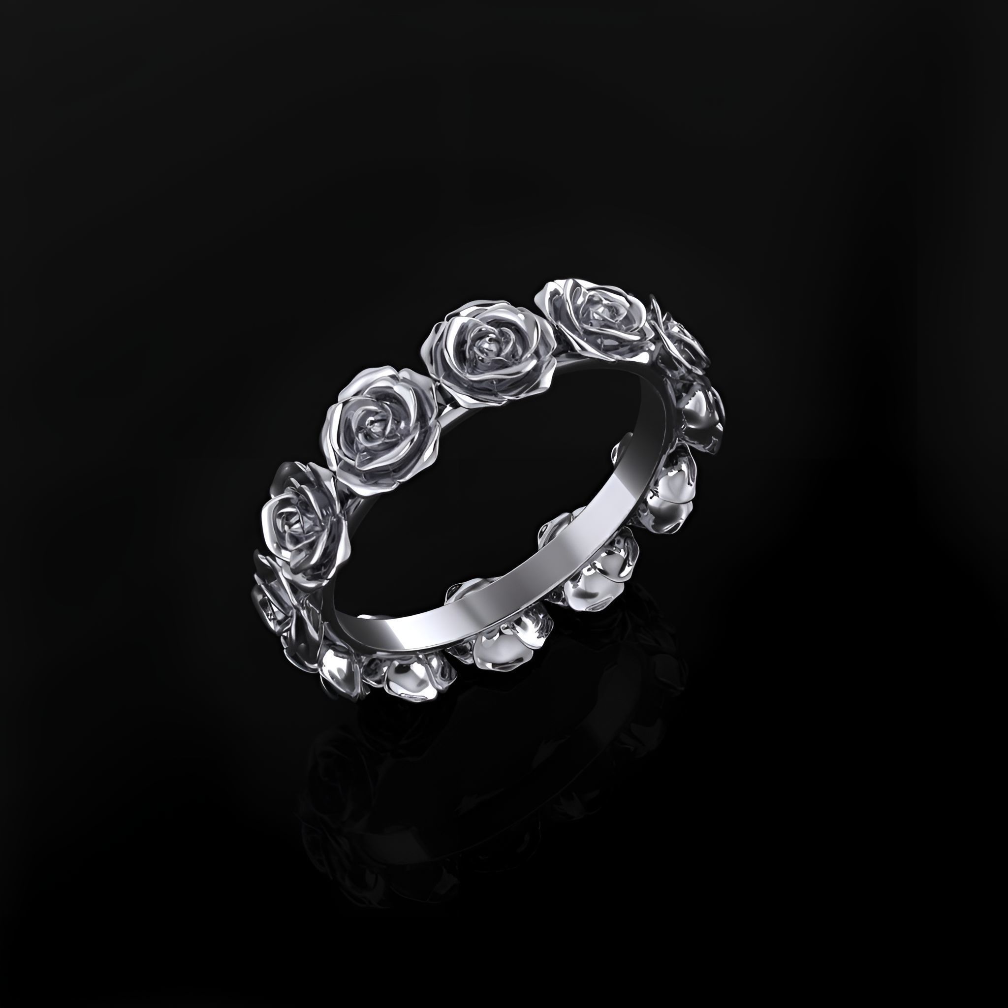 Rose Ring 3D print model_1