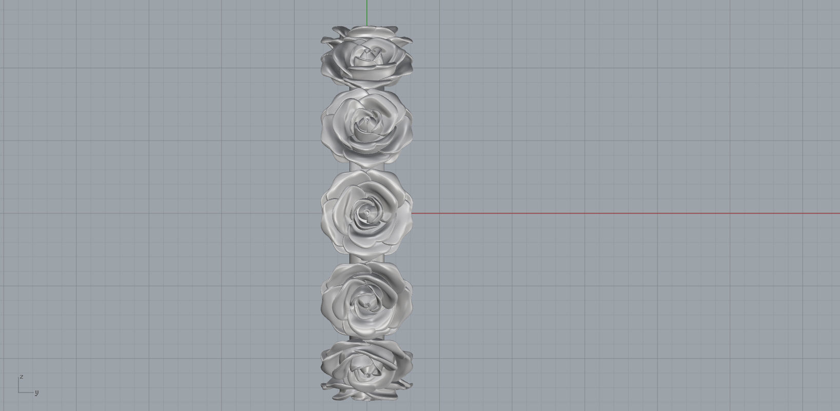 Rose Ring 3D print model_8