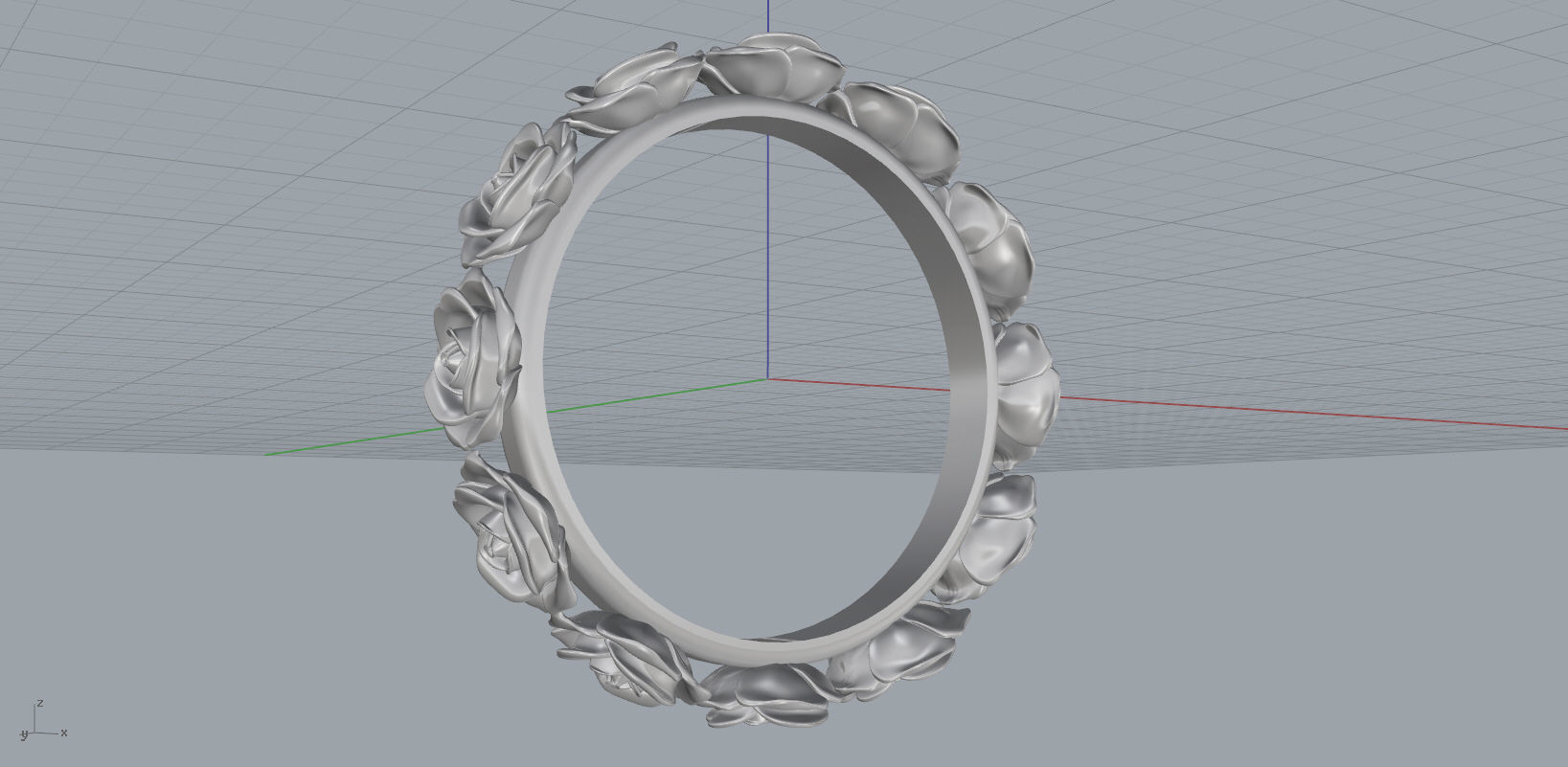Rose Ring 3D print model_10