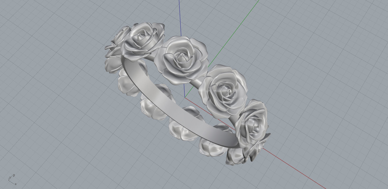 Rose Ring 3D print model_9