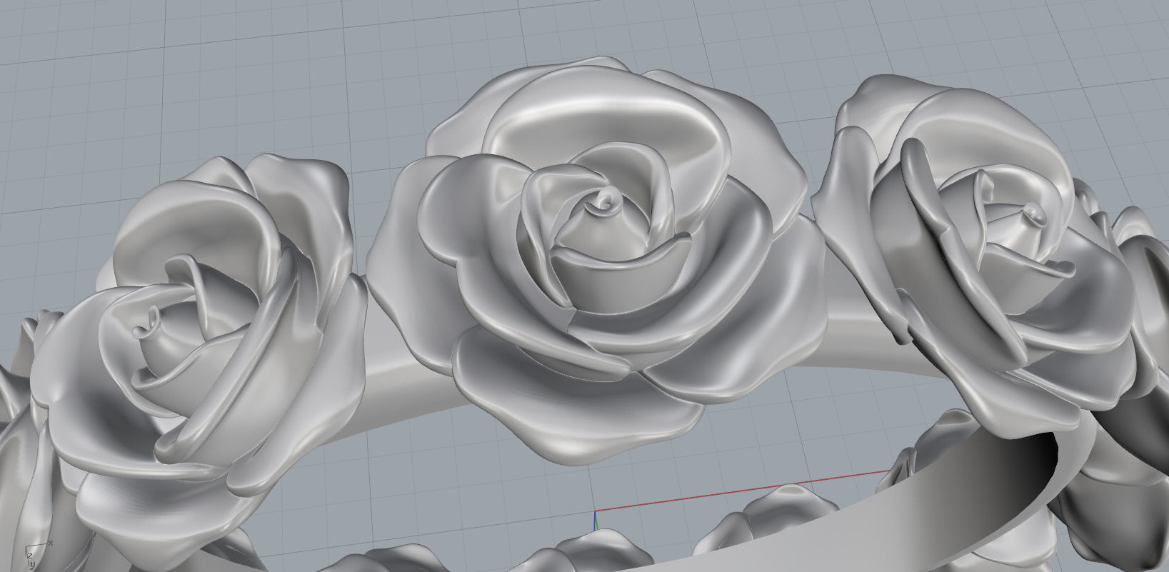 Rose Ring 3D print model_11
