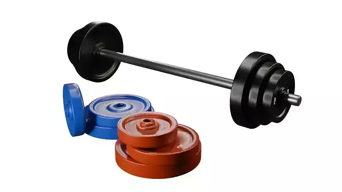 Barbell Gym Set 3D model